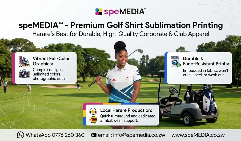 Premium Golf Shirt Sublimation Printing in Harare Premium Golf Shirt Sublimation Printing in Harare